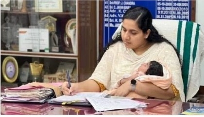 Thiruvananthapuram Mayor brings her baby to work, sparks debate
