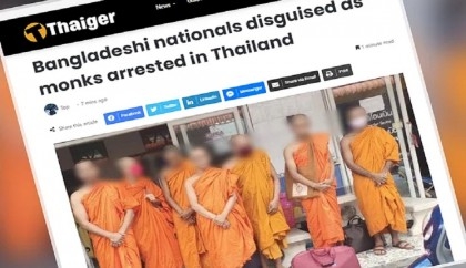 7 Bangladeshis pretending to be monks held in Thailand