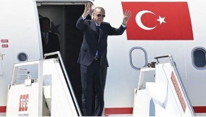 Turkish president arrives in Azerbaijan's Nakhichevan exclave

