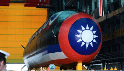 Taiwan unveils new submarine to fend off China