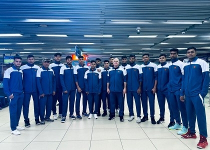 Volleyball team leave for Sri Lanka

