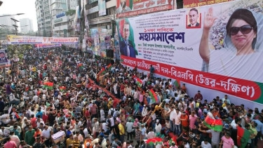 Thousands gather at Nayapaltan for BNP rally