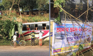 Four dead as picnic bus collides with laguna in Chakaria
