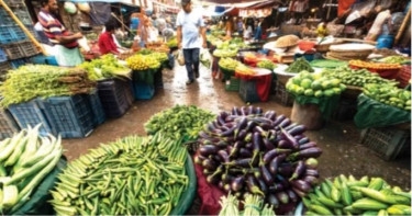Vegetable prices down slightly but fish and meat cost higher