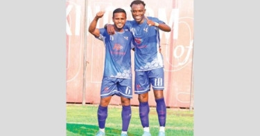 Landry scores first BPL hat-trick as Sheikh Russel crush Brothers