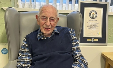 World’s oldest man says secret to his long life is luck, fish and chips
