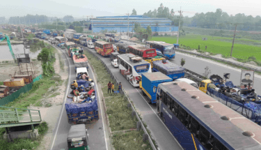 Long tailback on Dhaka-Tangail highway